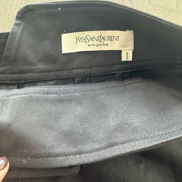 YSL Made in Italy Gray Knee-Length Pleated Pencil Skirt - Picture 6 of 6